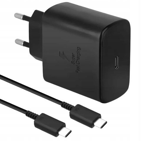 ULTRA SZYBKA ŁADOWARKA DO TELEFONU SAMSUNG KOSTKA PD 45W + KABEL USB-C 100W na Arena.pl