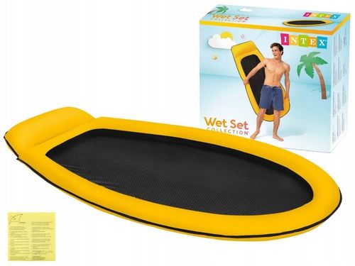 Materac do pływania leżak chłodzący z siatką Intex 58836 żółty 178 x 94 cm na Arena.pl