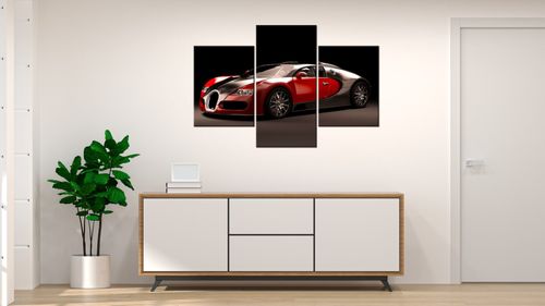 Obraz Drukowany 90X60 Czerwone Bugatti Veyron na Arena.pl