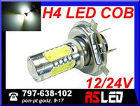 żarówka LED H4 5 COB dzienne DRL 12v 24v biała zimna