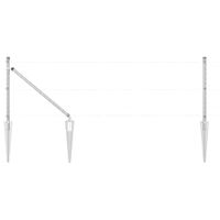 Słupki ogrodzeniowe 7 pcs Srebrny Ø32mm 60 cm