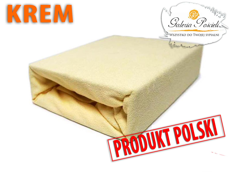 Prześcieradło frotte 140x200cm KREM zdjęcie 2