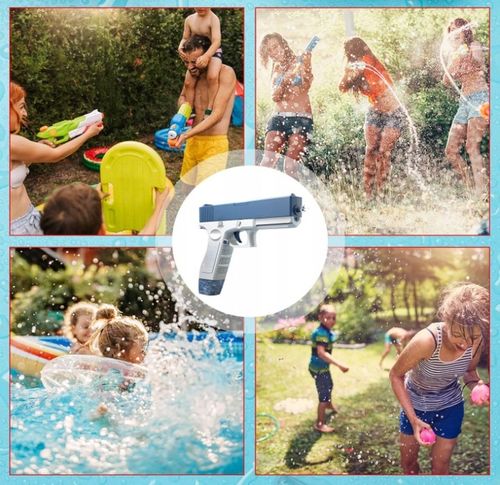 Pistolet na Wodę Automatyczny Elektryczny Glock 2 Magazynki Sikawka na Arena.pl