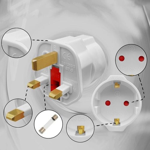 2x Adapter gniazdka EU na UK Dubaj Malta Cypr Emiraty Katar z na Arena.pl