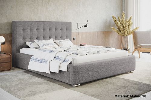 Łóżko tapicerowane LUX 2 200x200 ze  Stelażem i pojemnikiem na Arena.pl