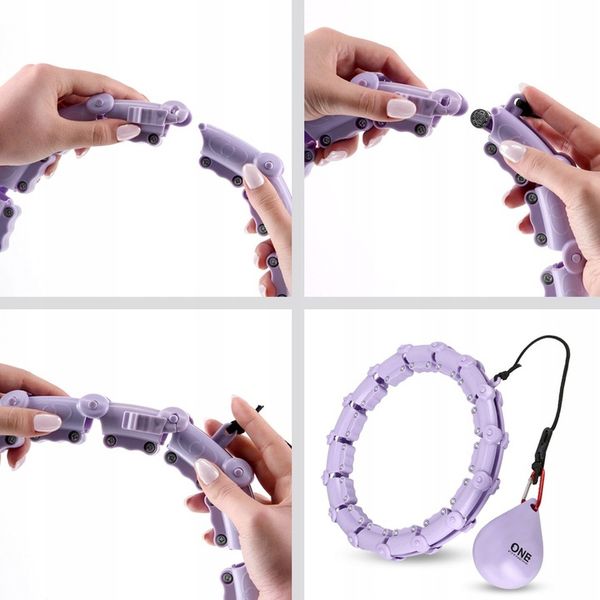 ONE FITNESS Hula Hop Z Wypustkami i Obciążeniem Regulowany 25-43 cm zdjęcie 6