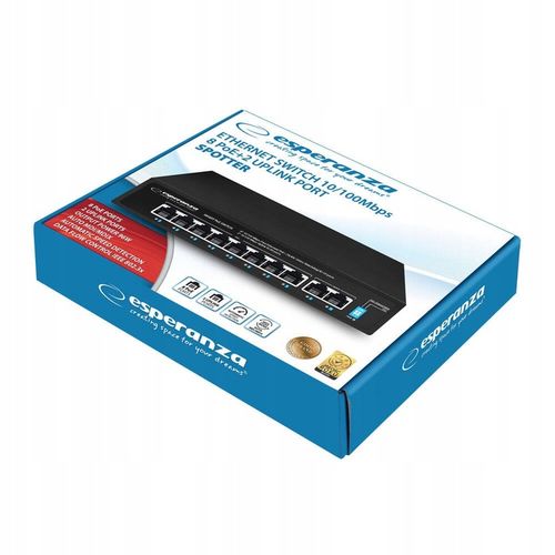 SWITCH PoE 8xPOE 2xUplink RJ45 10/100Mbps 96W EXTEND 300M + DO KAMER na Arena.pl