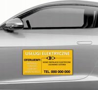 MAGNES na samochód auto MATA MAGNETYCZNA 30x60 CM USŁUGI ELEKTRYCZNE