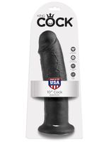 10' cock dildo czarne 25cm king cock
