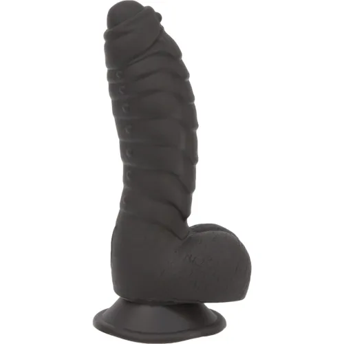 addiction ben dong 18 cm black - silikonowa anatomiczna forma, prążkowana na Arena.pl
