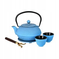 Czajnik Żeliwny Zestaw Zaparzacz Czarki Do Herbaty