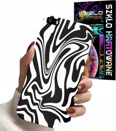 ETUI DO IPHONE SE 2020 - ABSTRAKCJA ZEBRA MODNE WZORY DLA KOBIET +SZKŁO na Arena.pl