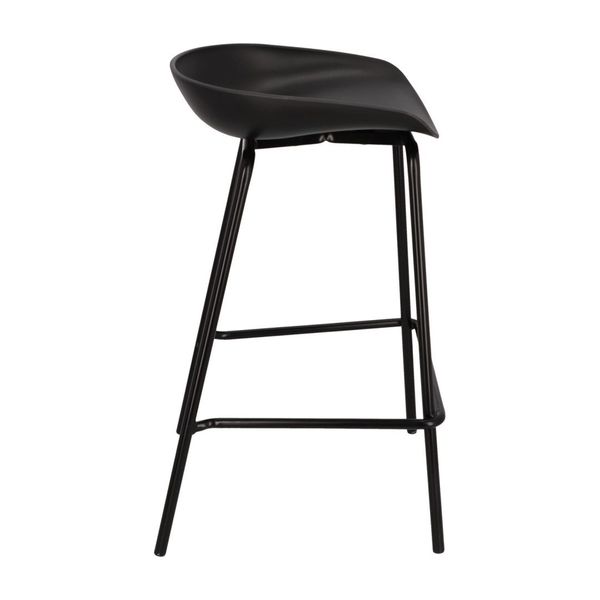 Stołek barowy Grego czarny 65 cm zdjęcie 4
