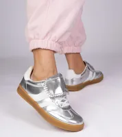Srebrne sneakersy trampki damskie sportowe Lukka 41