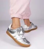 Srebrne sneakersy trampki damskie sportowe Lukka 39