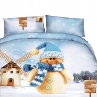 POŚCIEL 160x200 BAWEŁNA SATYNA 2POSZEWKI NA ŚWIĘTA