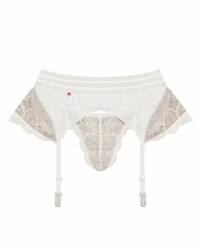 853-GAR pas do pończoch i stringi białe Obsessive L/XL na Arena.pl