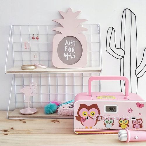 RADIOODTWARZACZ Z MIKROFONEM DLA DZIECI DZIEWCZYNKI CD USB MUSE M-29 KP na Arena.pl