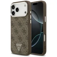 etui guess 4g triangle logo magsafe na iphone 17 pro max - brązowe