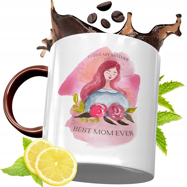 Kubek Bordowy Dla Mamy Na Urodziny Prezent zdjęcie 1