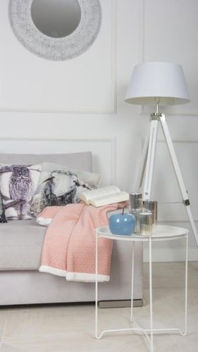 Lampa podłogowa w kolorze białym 145 cm na Arena.pl