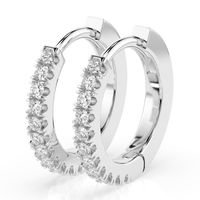 kolczyki z białego srebra 925 z diamentem (brylantem) 0,22 ct lab