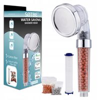 Słuchawka prysznicowa Wysokociśnieniowa 3W1 z filtrami Oszczędzająca