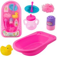 WANNA DLA LALEK Z RÓŻOWYMI AKCESORIAMI DO KĄPIELI