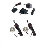 Zestaw podświetlenie mebli 2 x oprawa LED Iris 12V DC biała ciepła