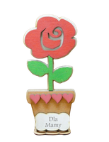 kwiat doniczka róża MAMA  22 x 11 cm. | 7324