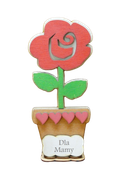 kwiat doniczka róża MAMA  22 x 11 cm. | 7324