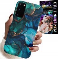ETUI DO SAMSUNG GALAXY S20 - NIEBIESKO ZIELONY MARMUREK PLECKI WZORY