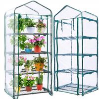 MINI SZKLARNIA FOLIA BALKONOWA 4 Półki 160x70x50cm Rozsadnik UV-4 Sadzonki