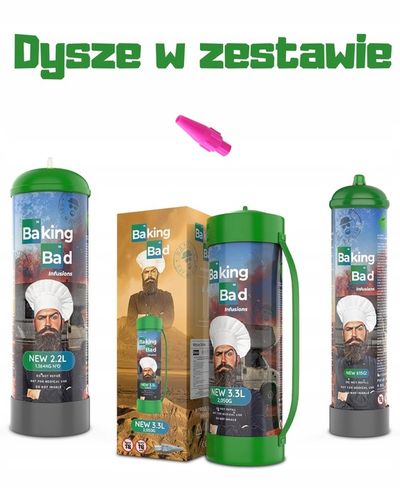 Zestaw N2O Nitro BAKING BAD 2050g Podtlenek azotu cracker GAZ + balony na Arena.pl