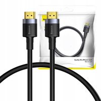 BASEUS MOCNY KABEL PRZEWÓD WIDEO HDMI 2.0 4K@60HZ 3D 18 GB/S PLUG&PLAY 1M