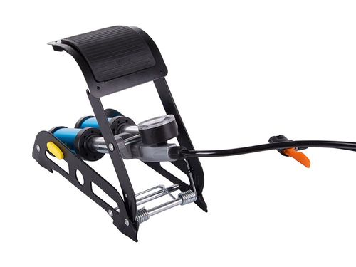 POMPKA SAMOCHODOWA NOŻNA DWUTŁOKOWA KOŃCOWKI ROWER AUTO DO PIŁEK MATERACA na Arena.pl