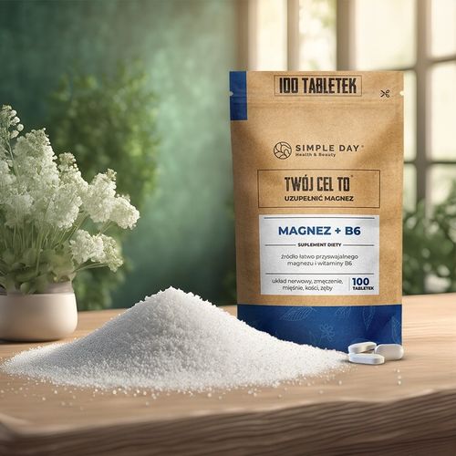 MAGNEZ CYTRYNIAN WITAMINA B6 NA STRES ZMĘCZENIE I SKURCZE 100 TABLETEK na Arena.pl