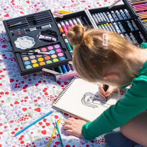 Zestaw Artystyczny, walizka z lamą, 145 elementów RAGI - RÓŻOWY na Arena.pl