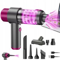 ODKURZACZ SAMOCHODOWY RĘCZNY DMUCHAJĄCY I SSĄCY 4 TRYBY + 7 KOŃCÓWEK