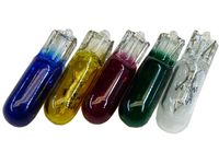 żarówka tradycyjna R5 do zegar licznik itp T5 12v 1,2w KOLORY