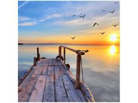 50X50CM DREWNIANY POMOST OBRAZ