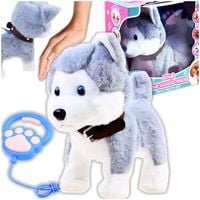 Interaktywny Piesek Husky Na Smyczy Zabawka dla Dzieci Prezent