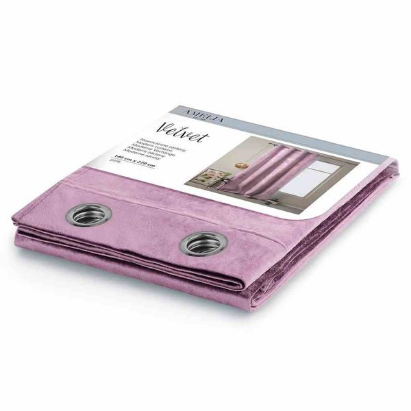 CURT/AH/VELVET/EYELETS/PINK/140X270/1PC zdjęcie 4