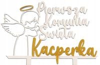 TOPPER TOPER NA TORT PIERWSZA KOMUNIA ŚWIĘTA OZDOBA DEKORACJA IMIĘ PERS