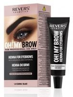 revers henna pro colors do brwi czarna zestaw krem + aktywator 15 ml