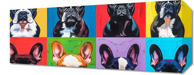 Obraz 50x20cm Buldogi Francuskie zdjęcie 1