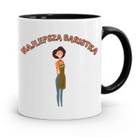 Dla Baristy Baristki Kawiarki Kubek Czarny Prezent Z Nadrukiem Ze Zdjęciem