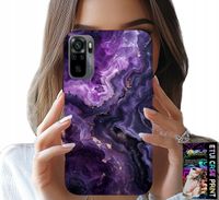 ETUI DO XIAOMI NOTE 10 / 10S - FIOLETOWY MARMUREK MODNE KOBIECE + SZKŁO