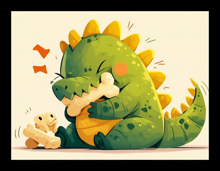 Plakat 20x15cm Uroczy Dinozaur zdjęcie 2