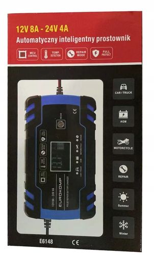 PROSTOWNIK ŁADOWARKA DO AKUMULATORA LCD 12V 24V 8A FUNKCJA NAPRAWY AKU. na Arena.pl